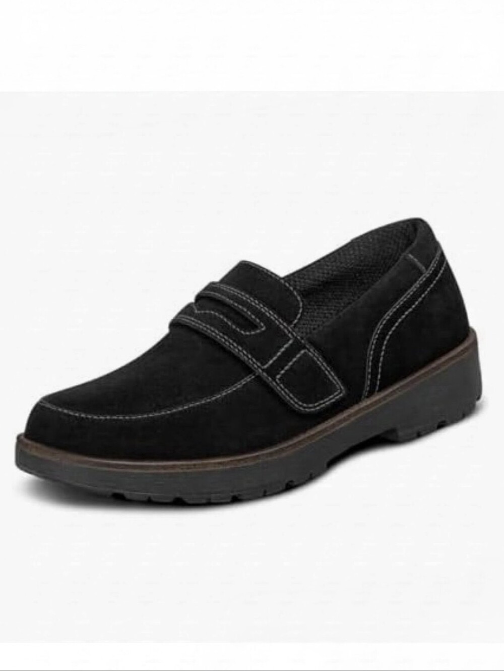 New OrthoFeet Shelly Comfort Arch Support Slip On Suede Shoes Size 9.5B Black